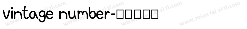 vintage number字体转换